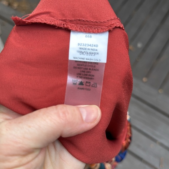 Vince Camuto Multicolor Satin Patterned Lined Skirt size 1X - Picture 5 of 7